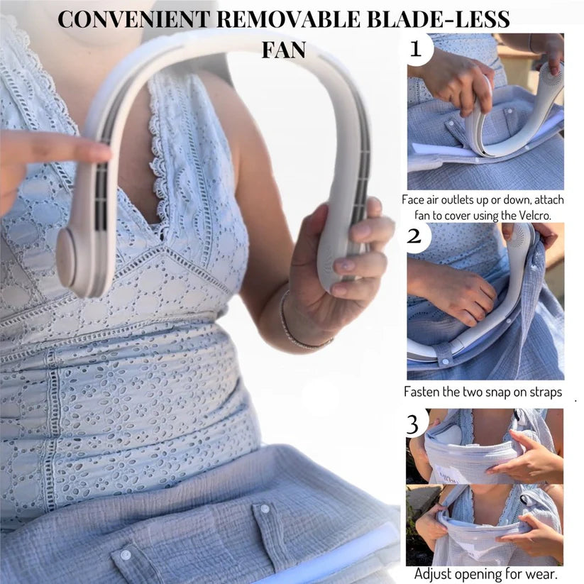 CoolNurse™ - cooling breastfeeding cover with built-In fan